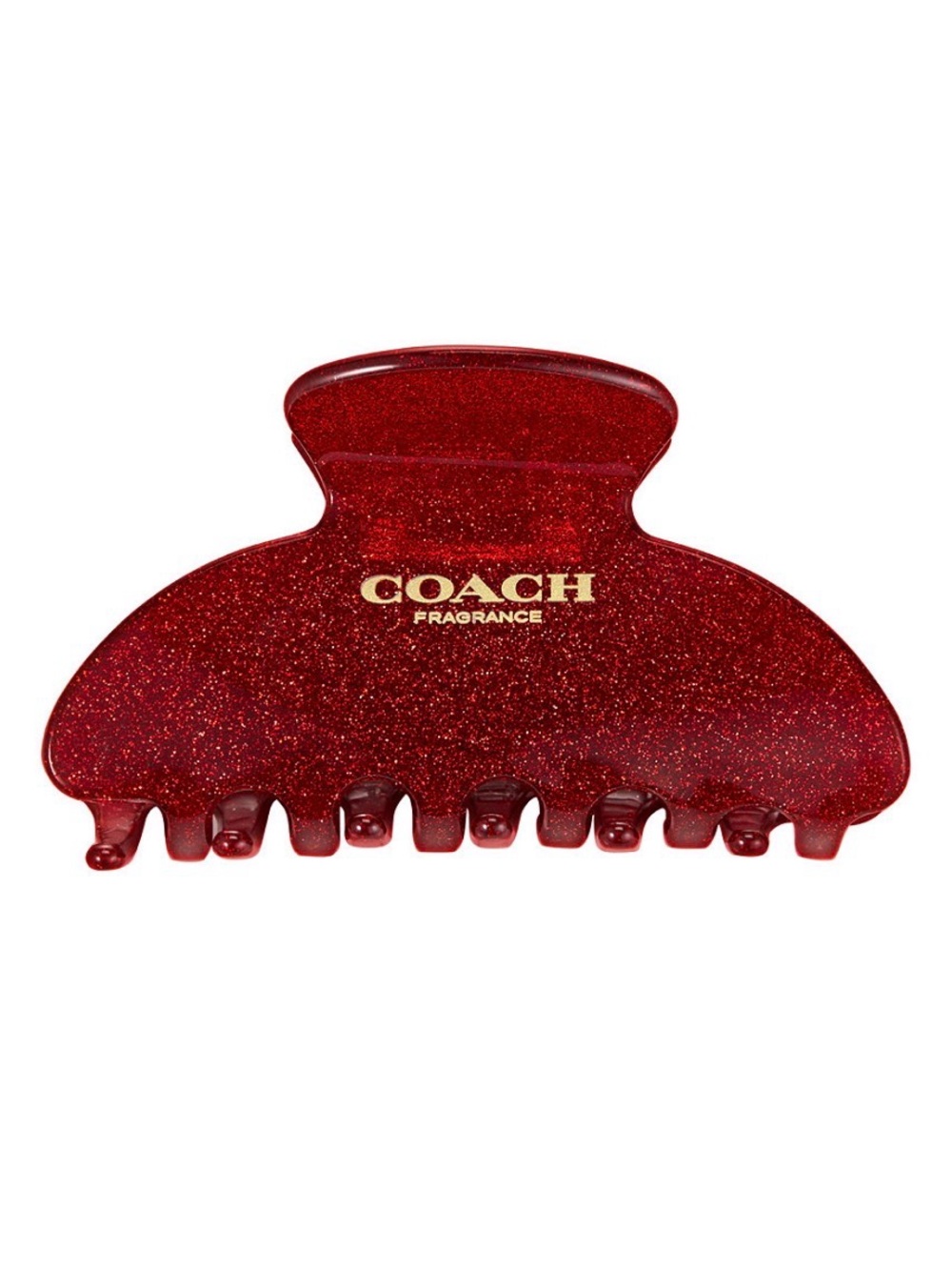 Coach Hair Clip jaw claw red in pouch new